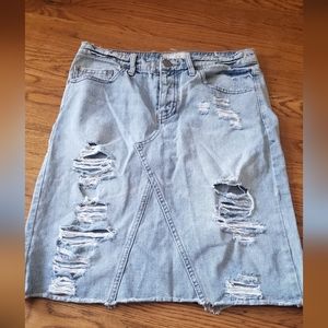 Free People Jean Skirt